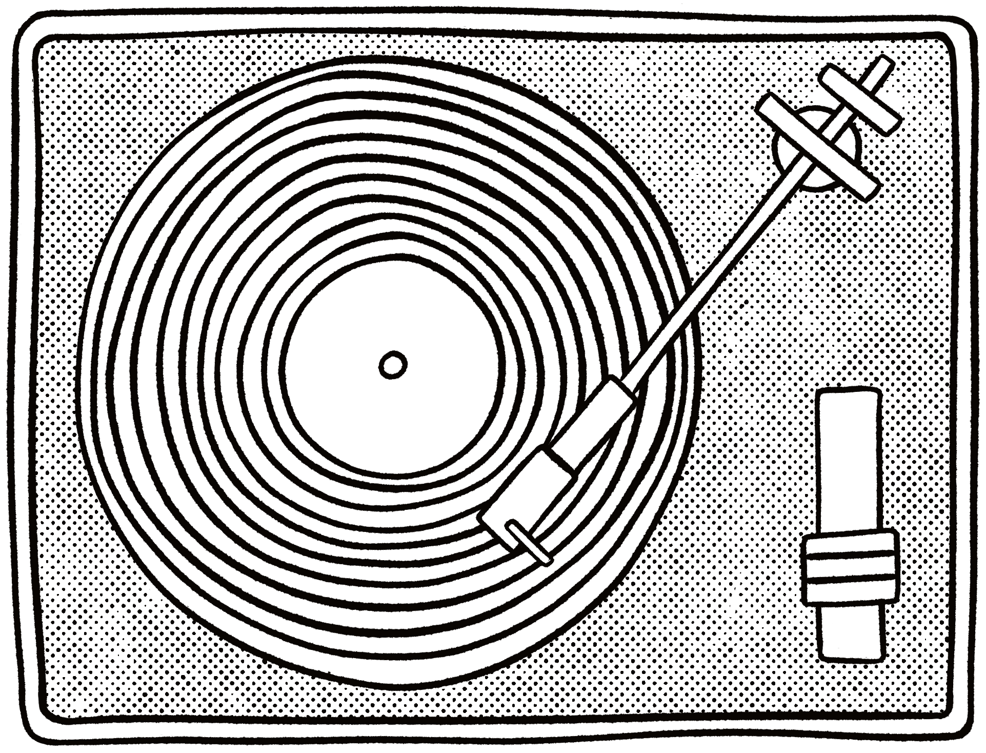 Illustration of a record player